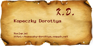 Kopeczky Dorottya névjegykártya